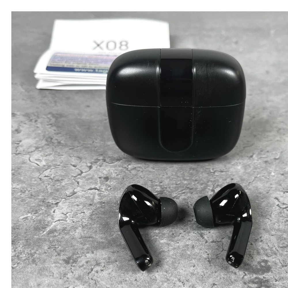 TAGRY X08 True Wireless Earbuds Bluetooth Headphones w/ LED Display Black Tested